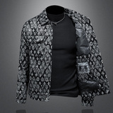 2025秋冬新款翻领呢子夹克羽绒服6016-F8821-P325，男装夹克，钱塘6016