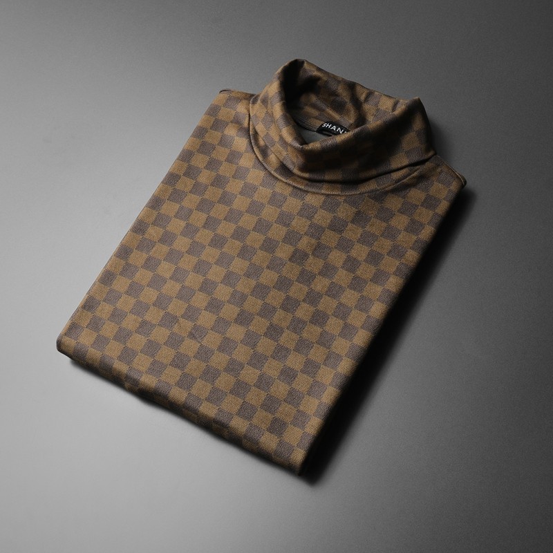 2026秋冬新款加绒加厚男长袖打底衫大码钱塘6016-C4001-P90，男装T恤，钱塘6016