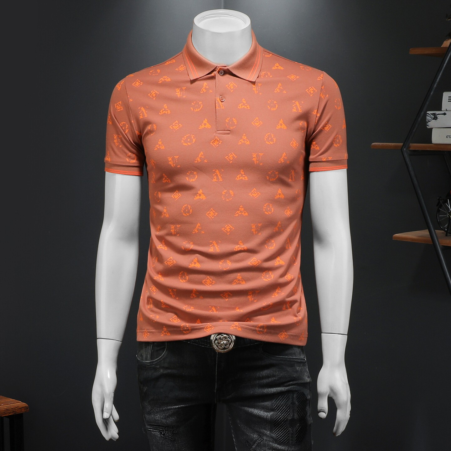 2026年夏季男士印花POLO衫QT6016-E3711-P75，男装Polo衫，钱塘6016