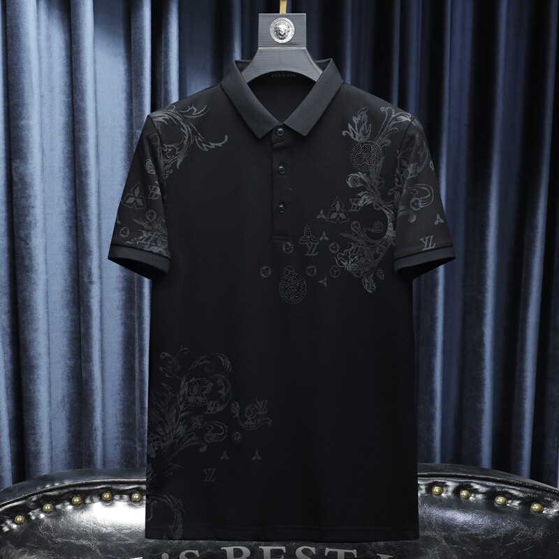 新款男POLO衫刺绣短袖翻领T恤钱塘6016-E3510-P75沙发图,男装T恤,钱塘6016