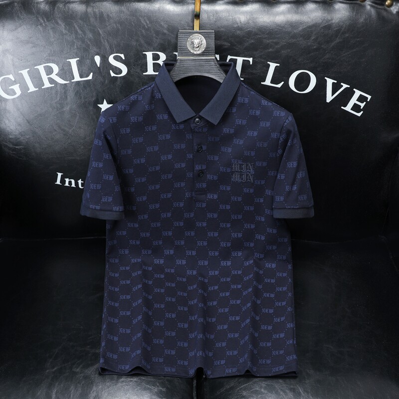 新款男POLO衫刺绣短袖翻领T恤钱塘6016-E3506-P75沙发图,男装Polo衫,钱塘6016