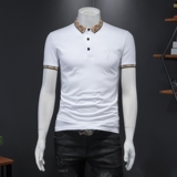 2024新款夏装短袖打底衫男翻领POLO衫半袖T恤钱塘6016-E0201-P75，男装Polo衫，钱塘6016