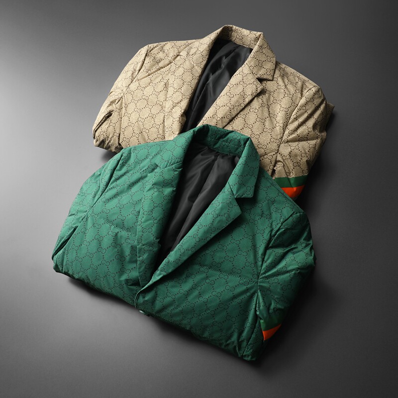 2024西装领羽绒服男冬装90白鸭绒 钱塘6016-F9196-P290平铺图片