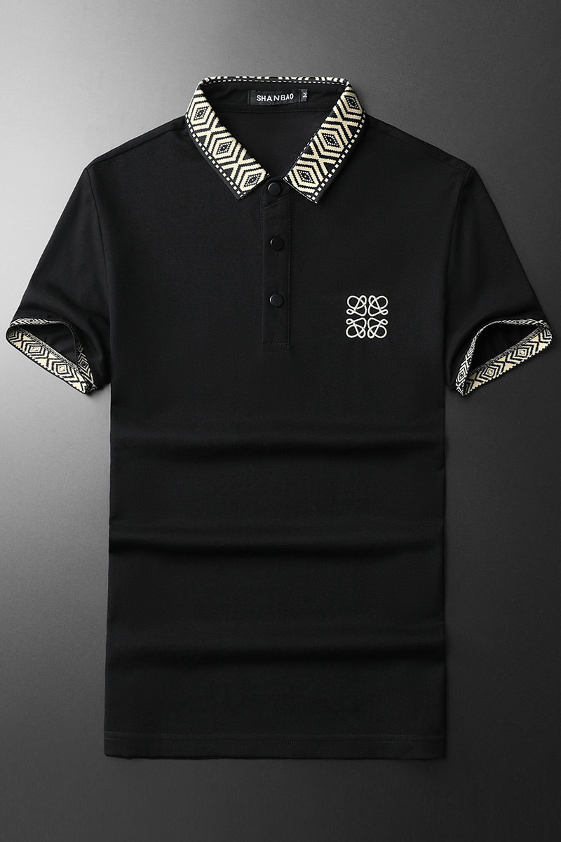 2024年新款男POLO衫印花纯色钱塘6016-E2041-P75,男装Polo衫,钱塘6016