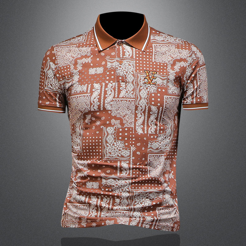 2026年夏季腰果花印花POLO衫QT6016-E3683-P75，男装Polo衫，钱塘6016