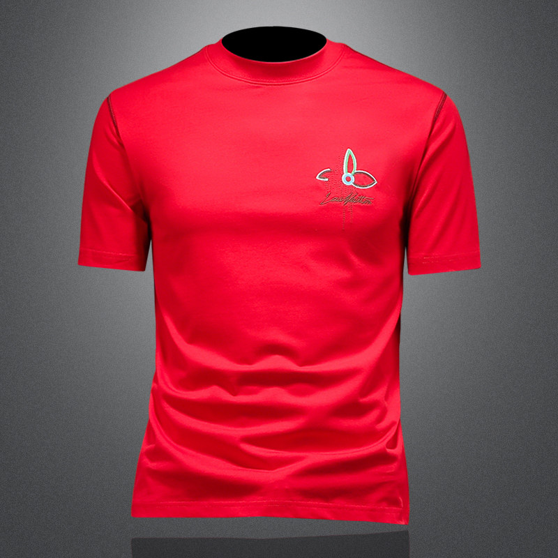 2026年夏季微阔重磅刺绣T恤QT6016-E3695-P78，男装T恤，钱塘6016