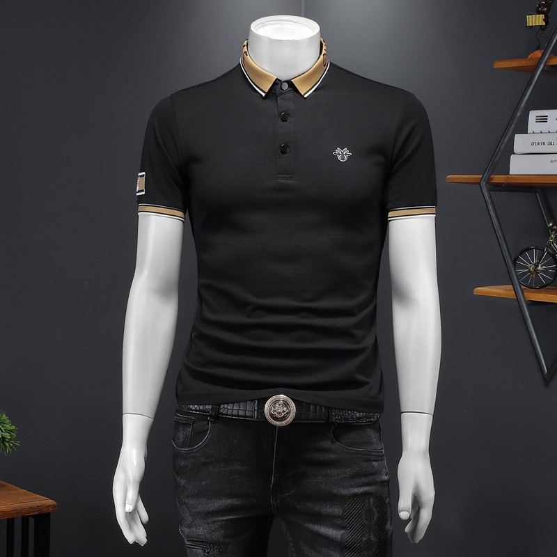 2024年新款男POLO衫纯色钱塘6016-E2026-P75，男装Polo衫，钱塘6016