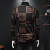 钱塘6016-CC2226-P95加绒加厚高领打底衫长袖T恤男装红色，男装T恤，钱塘6016