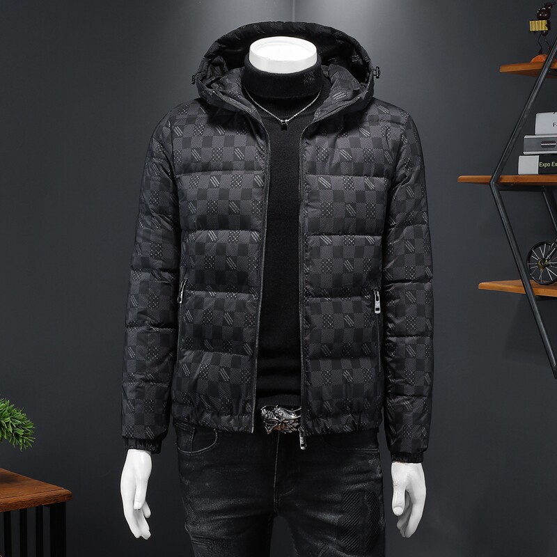 90%白鸭绒2023新款男士连帽羽绒服钱塘6016-F9186P290假模,男装羽绒服,钱塘6016