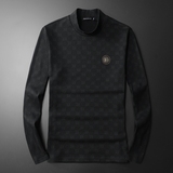 2025秋冬新款高领加绒男长袖打底衫大码钱塘6016-C5603-P95，男装T恤，钱塘6016