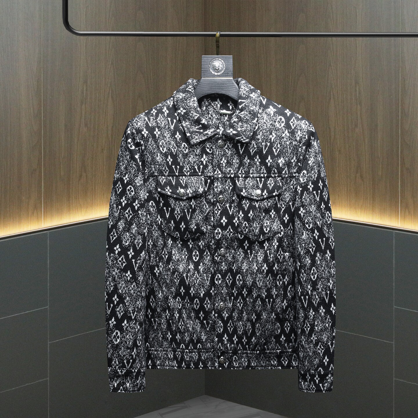 2025秋冬新款翻领呢子夹克羽绒服6016-F8821-P325，男装夹克，钱塘6016