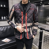 2022大货西装领短款羽绒服轻男翻领羽绒衫钱塘6016-B2208P280真模，男装羽绒服，钱塘6016