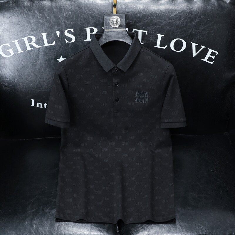 新款男POLO衫刺绣短袖翻领T恤钱塘6016-E3506-P75沙发图,男装Polo衫,钱塘6016