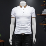 2024年新款男POLO衫纯色钱塘6016-E2026-P75，男装Polo衫，钱塘6016