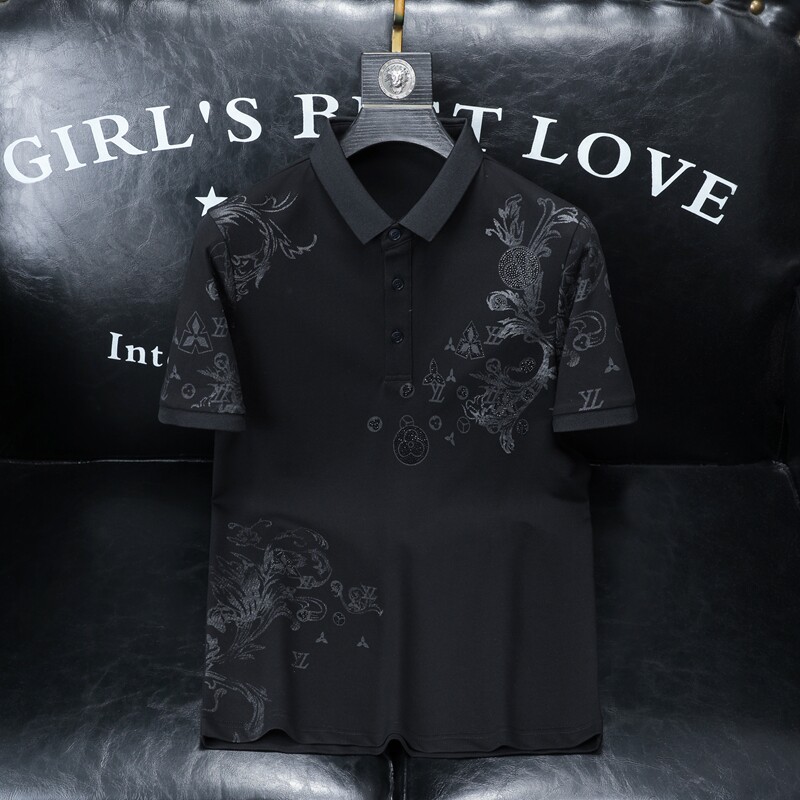 新款男POLO衫刺绣短袖翻领T恤钱塘6016-E3510-P75沙发图,男装T恤,钱塘6016