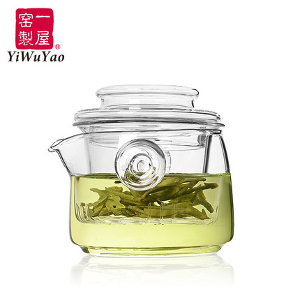 一屋窑高硼硅加厚耐热玻璃双耳手抓壶工夫泡茶壶青柑壶FH-799G/S