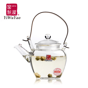 一屋窑小方形耐热玻璃提梁泡茶壶