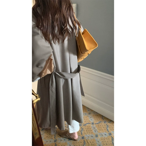 Осенний плащ, куртка, в корейском стиле, изысканный стиль, свободный крой, подходит для подростков