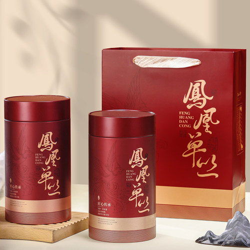 包邮新款凤凰单枞茶叶一斤两罐蜜兰香珍藏散茶茶叶圆罐精品空包装