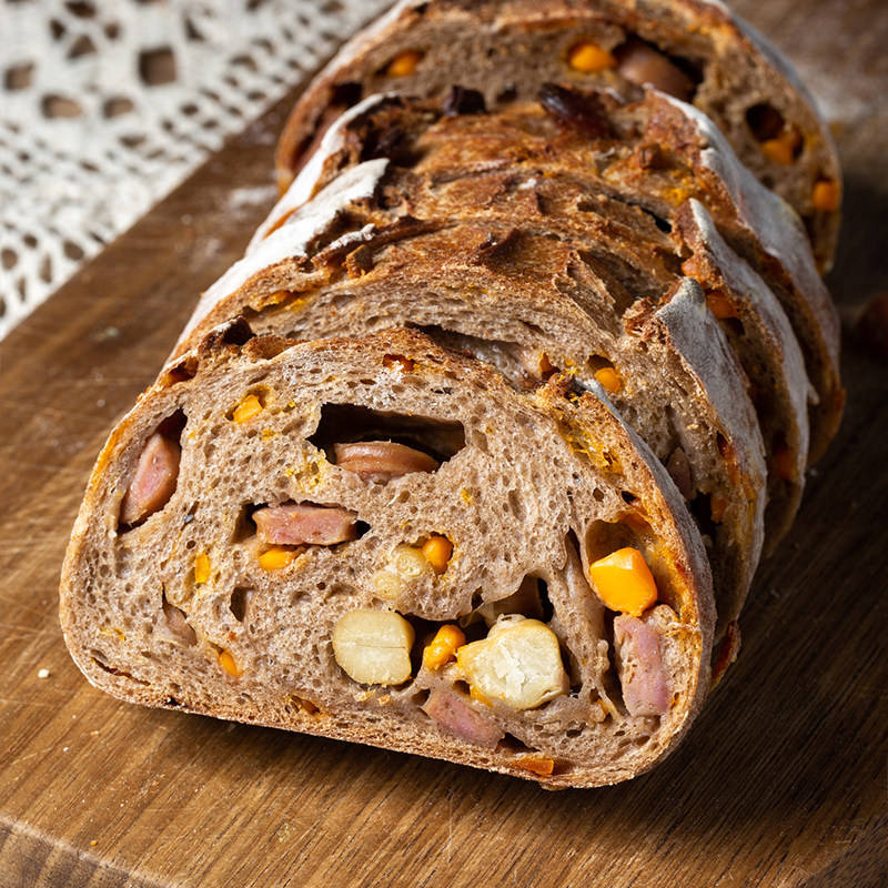 枣叔的店鹰嘴豆肉桂干酪硬欧包无蔗糖粗粮手工面包零食营养早餐