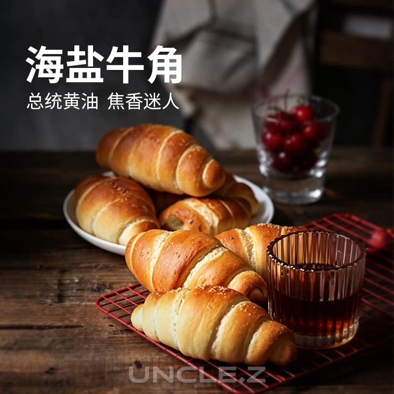 海盐天然酵母黄油奶香面包早餐图片