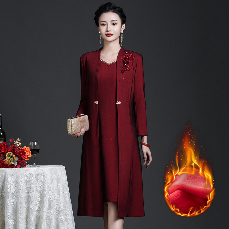 喜婆婆婚宴参加婚礼服气质连衣裙
