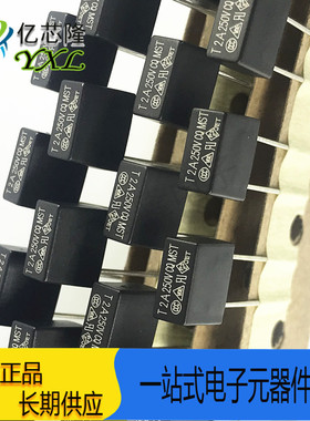 T2A250V CQ MST T2A 250V 黑色方形保险丝 T2A 慢熔 2A 方块