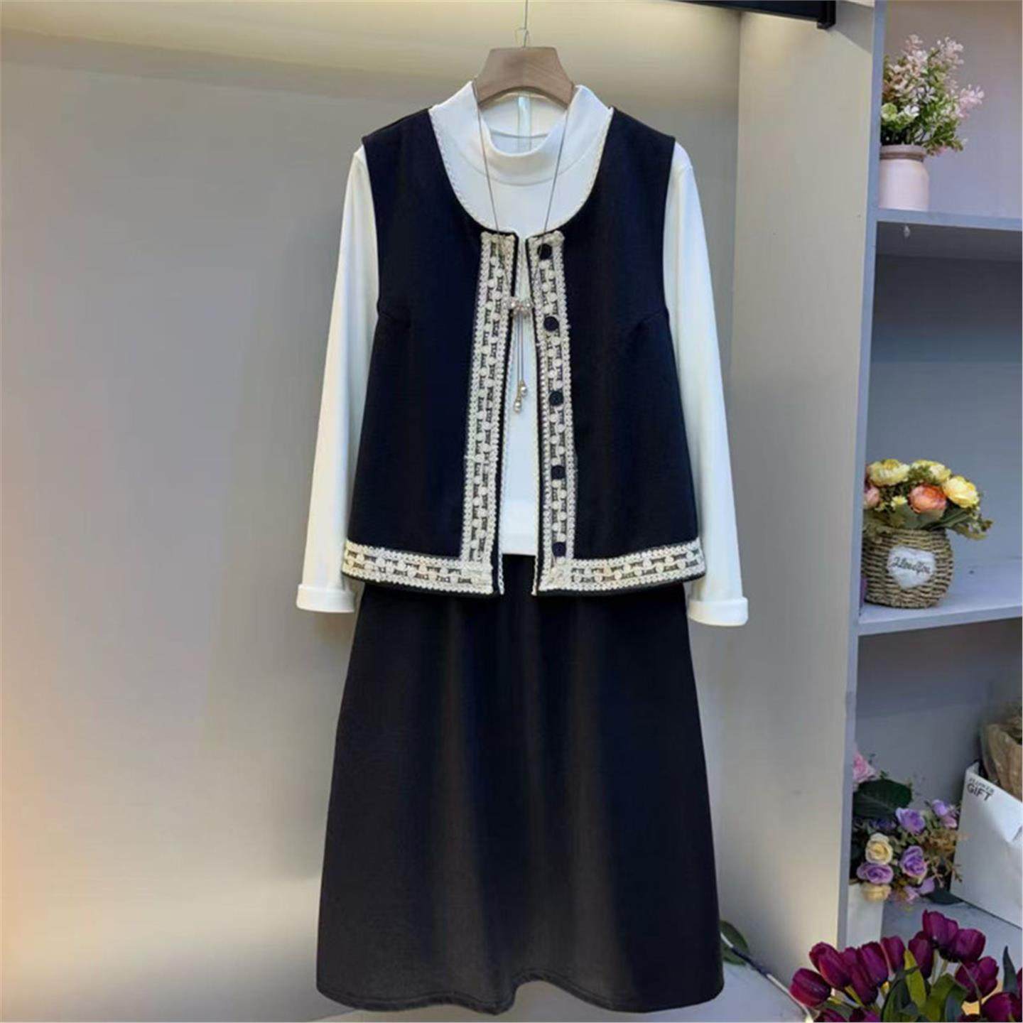 大码女装春季新款时尚套装女显瘦马甲两件套通勤洋气减龄时尚女装,女装/女士精品,大码套装,淘宝优惠券,粉丝福利购,淘宝优惠卷