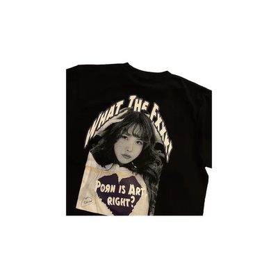 动作美女松本一香Ichika Matsumoto 原创同款印花纯棉短袖T恤上衣