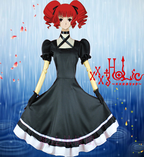 温泉漫漫一XXXHOLIC雨童女裙子雨童女黑色洋装cosplay服定做不退