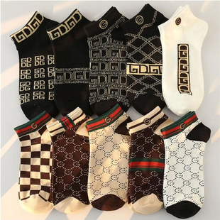 低帮男士 纯棉袜子情侣ins潮百搭高颜值痞帅潮酷短袜四季 潮流款