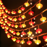 led红灯笼彩灯福字小彩灯闪灯串灯满天星春节过年装饰房间过年