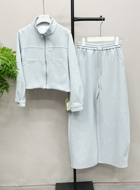 休闲运动套装女2026新款韩系穿搭高级感立领卫衣裤两件套2087X