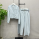 休闲套装 宽松休闲立领外套 两件套女2026春新款 套装 2006X 阔腿裤