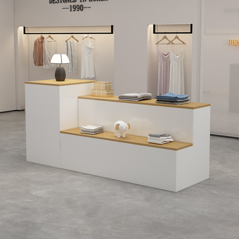 服装店中岛中间展示桌商场鞋包陈列柜收纳女装童装店流水台展示柜