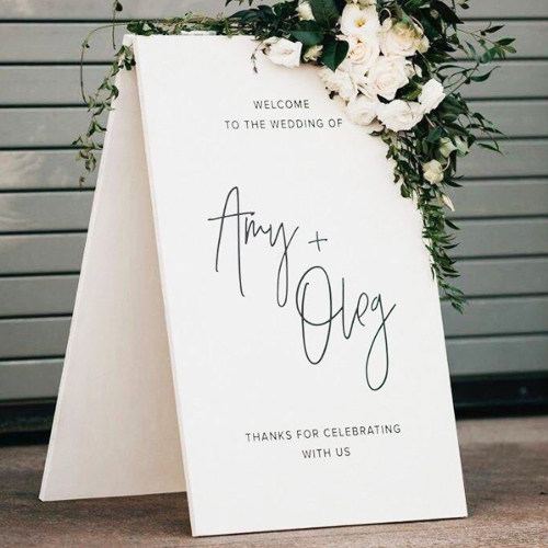 婚礼落地牌a型广告牌立式招牌定制户外婚庆折叠指示牌制作