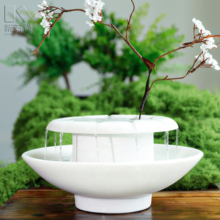 流水摆件循环客厅玄关办公室桌面喷泉风水景观艺术装 饰品乔迁礼物