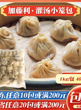 加藤利灌汤小笼包广式早茶港式点心半成品速冻早餐冷冻早点40个