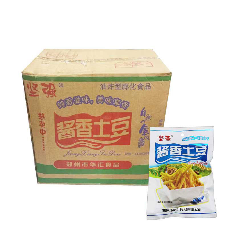 正宗坚强酱香土豆条40克酥脆儿时怀旧零食网红膨整箱一件批发