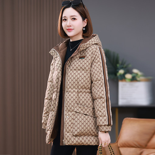 大码棉服女冬装新款胖MM中长款韩版宽松显瘦洋气加厚保暖棉衣外套