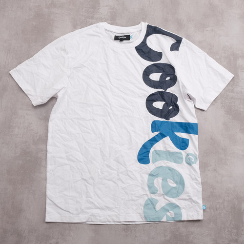 cookies白色字母经典标志圆领短袖T恤