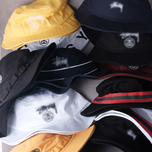 stock bucket hat刺绣经典双标Big Logo巡游速干渔夫帽盆帽遮阳
