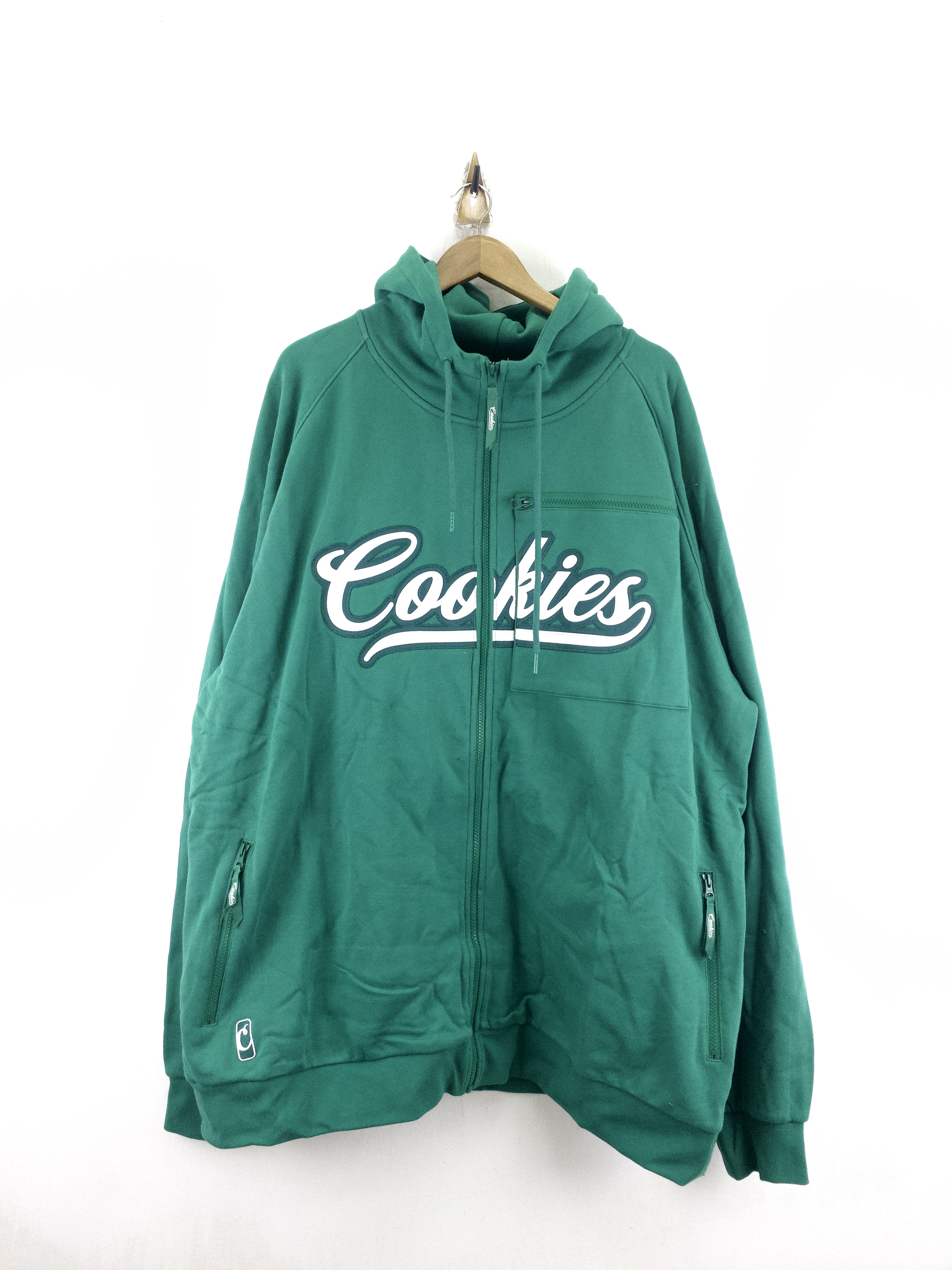 4XL码大码肥佬 男款秋冬绿色拉链外套