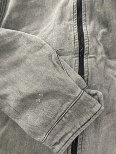 瑕疵S码 ripndip 灰色男款牛仔外套