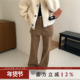 设计感灯芯绒加绒屁帘微喇裤 女2025冬季 新款 韩版 时髦百搭显瘦长裤