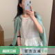 休闲减龄显瘦百搭上衣 新款 韩系甜美风无袖 花边吊带背心女2026春季