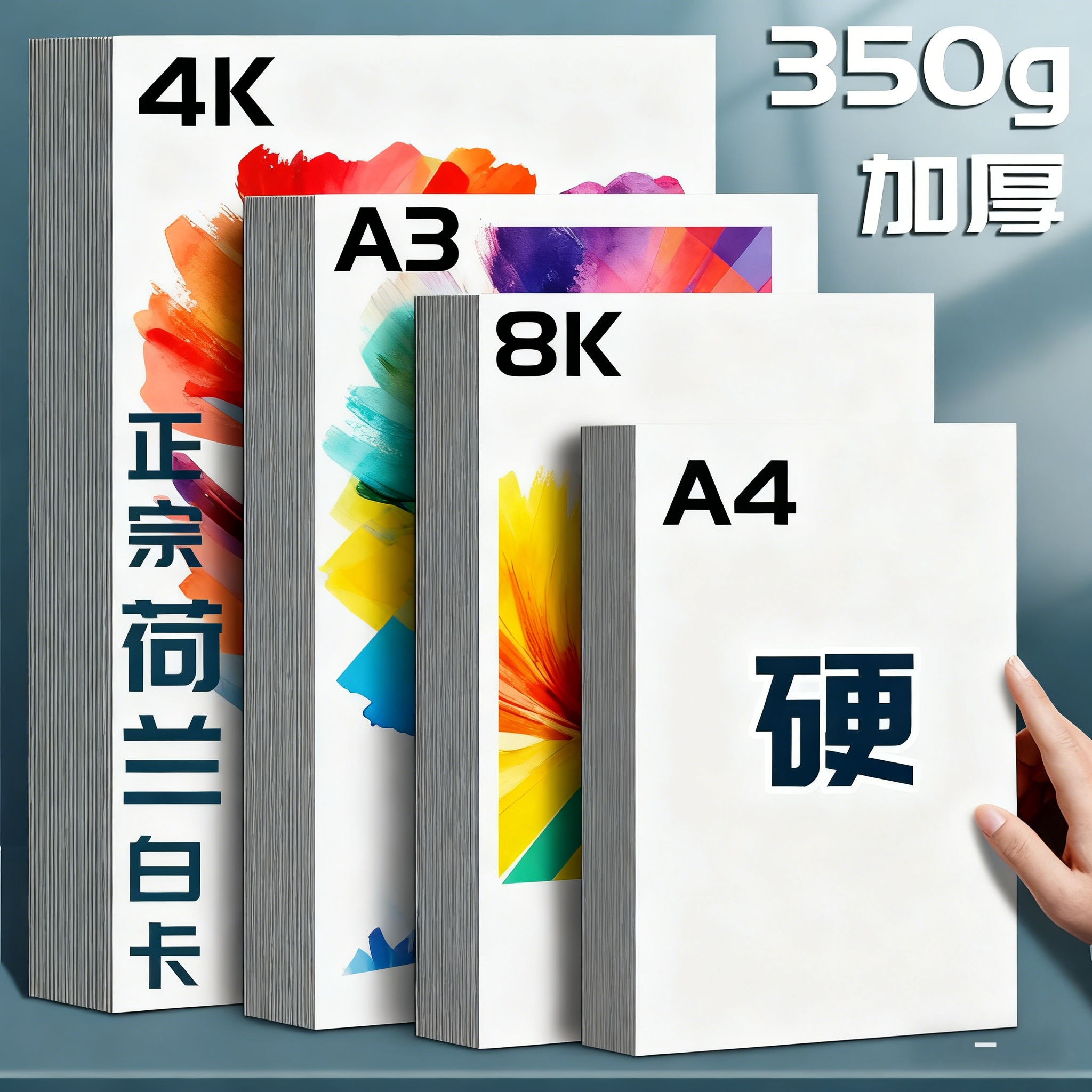 180g300g荷兰白卡纸厚硬款