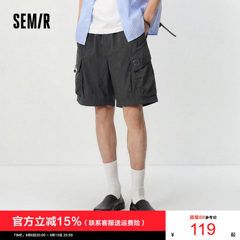 森马联名工装时尚百搭休闲短裤男图片