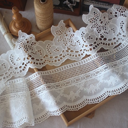 棉布刺绣花边服装缝纫辅料 DIY家居窗帘床品衣服裙边拼接加长材料