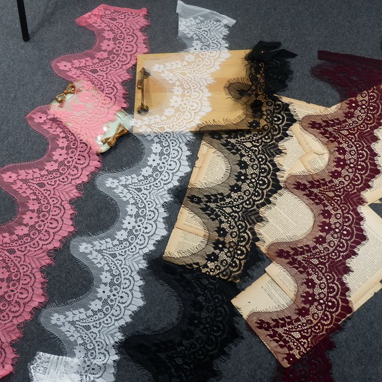 宽18~22厘米 波浪优质睫毛蕾丝花边辅料 DIY服饰睡衣装饰面料布料
